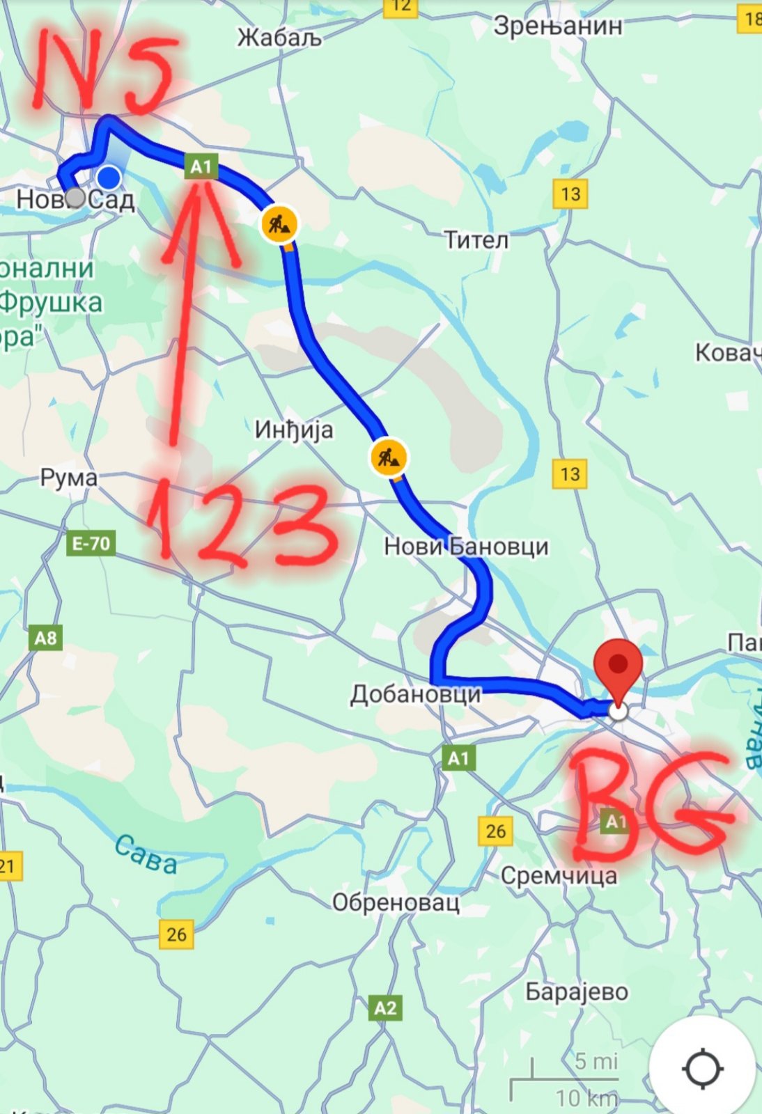  Auto put Novi Sad Beograd zemljiste plac